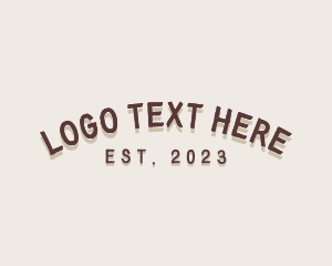 Text - Curved Embossed Minimalist Business logo design