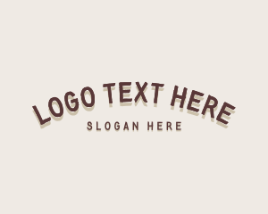 Curved Embossed Minimalist Business Logo