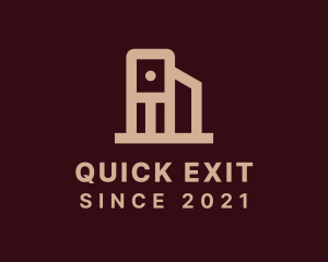 Exit - Minimalist Book Pile logo design