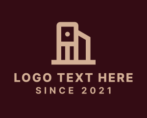 Door - Minimalist Book Pile logo design