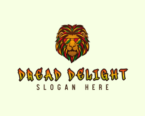 Dreadlocks - Rasta Lion Sunglasses logo design