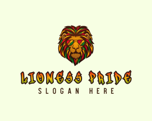 Rasta Lion Sunglasses logo design