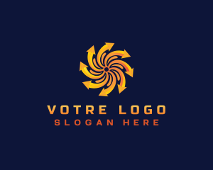 Fan - Vortex Arrow  Logistics logo design