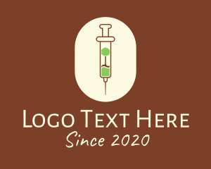 Eco Friendly - Nature Forest Vaccine Syringe logo design