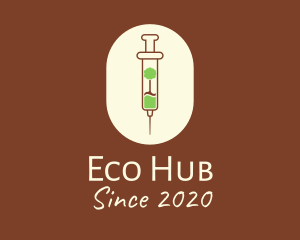 Nature Forest Vaccine Syringe logo design