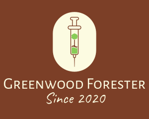 Nature Forest Vaccine Syringe logo design