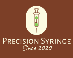 Nature Forest Vaccine Syringe logo design