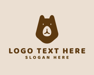 Stuffed Toy - Wild Grizzly Bear logo design