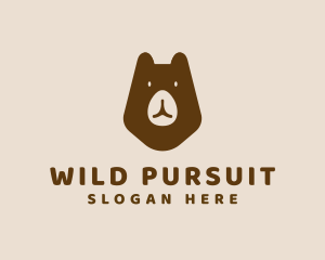 Wild Grizzly Bear logo design