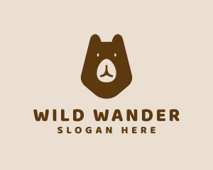 Wild Grizzly Bear logo design