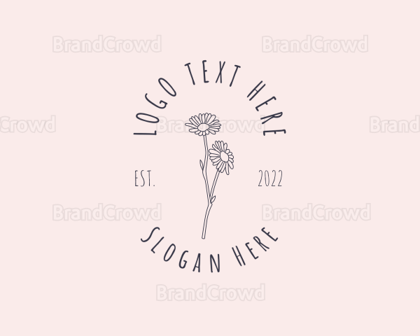 Hand Drawn Daisy Beauty Logo