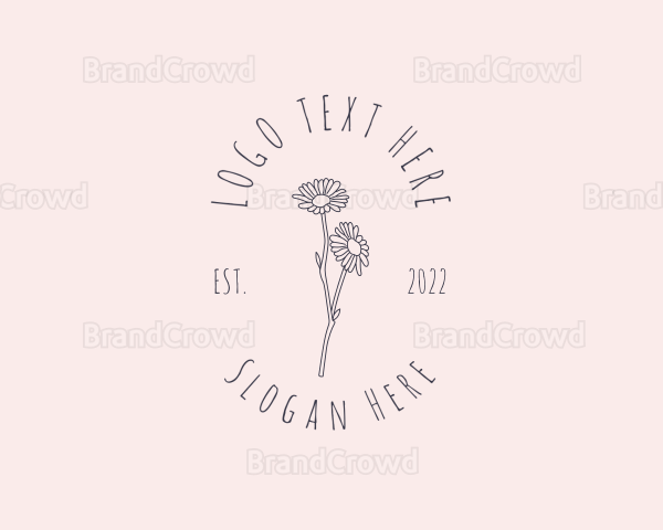 Hand Drawn Daisy Beauty Logo