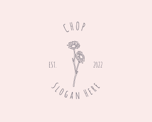 Esthetician - Hand Drawn Daisy Beauty logo design