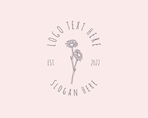 Hand Drawn Daisy Beauty Logo