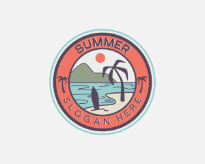 Beach Resort Vacation logo design