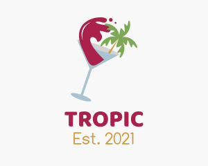 Tropical Beach Wine logo design