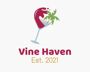 Tropical Beach Wine logo design