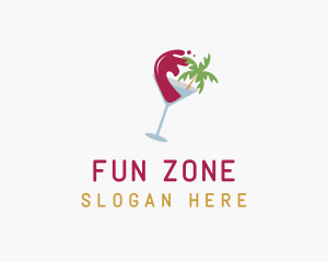 Tropical Beach Wine logo design