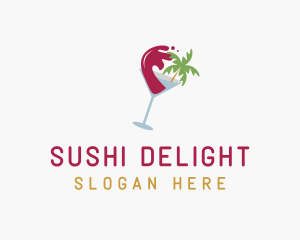 Tropical Beach Wine logo design