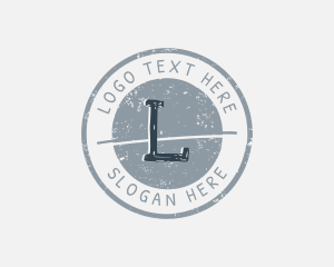 Teaching - Grunge Notary Academy logo design
