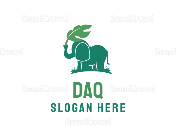 Wild Elephant Leaf Logo