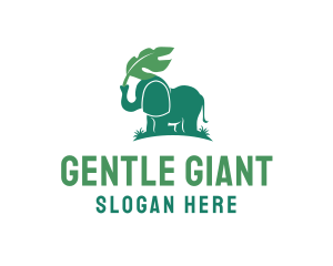 Wild Elephant Leaf logo design