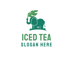 Wild Elephant Leaf logo design