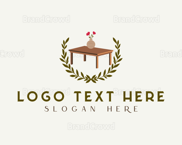 Table Vase Furniture Logo