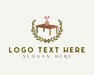 Table - Table Vase Furniture logo design