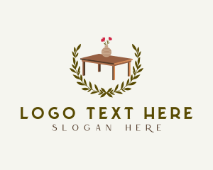 Table Vase Furniture Logo