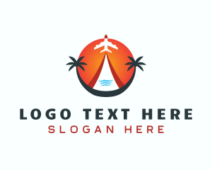 Travel Blogger - Sunset Travel Getaway logo design