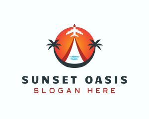 Sunset Travel Getaway logo design