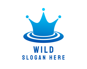 Royal - Crown Waterpark Splash logo design