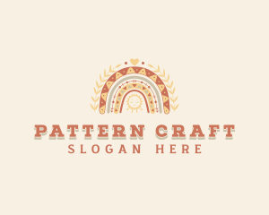 Patterns - Rainbow Sun Boho logo design