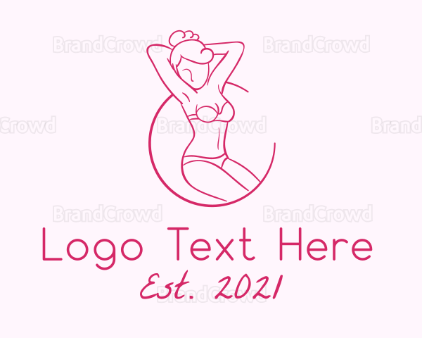 Seductive Woman Model Logo