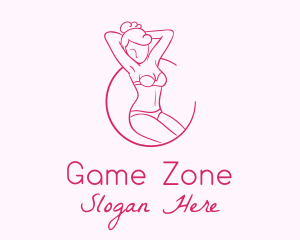 Seductive Woman Model Logo