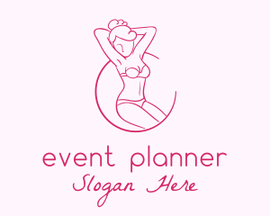 Seductive Woman Model Logo