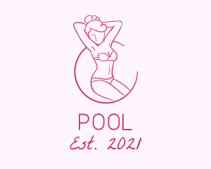 Bikini - Seductive Woman Model logo design
