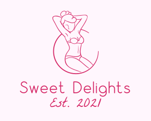 Seductive Woman Model logo design