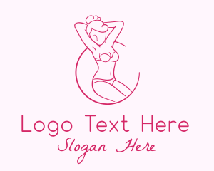 Seductive Woman Model Logo