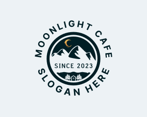 Night - Night Mountain Hiking logo design