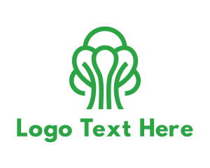 Green Vegetable - Green Abstract Tree logo design