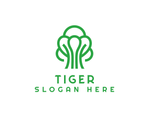 Vegetarian - Green Abstract Tree logo design