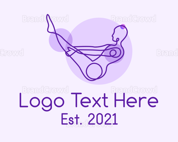 Boat Yoga Pose Logo