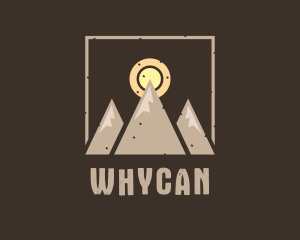 Hipster - Mountain Summit Campsite logo design