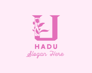 Plant - Floral Letter U logo design