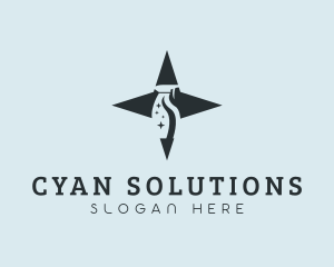 Cyan - Housekeeping Spray Bottle logo design