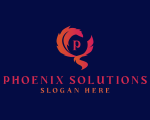 Phoenix - Fire Phoenix Flame logo design