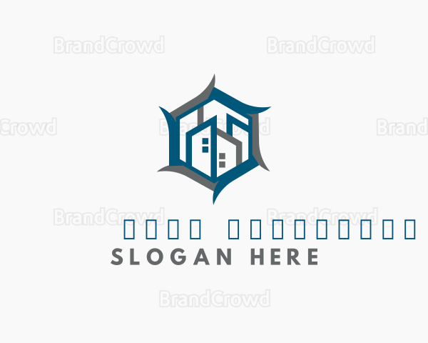 Hexagon Building Real Estate Logo