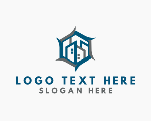 Builders - Hexagon Building Real Estate logo design